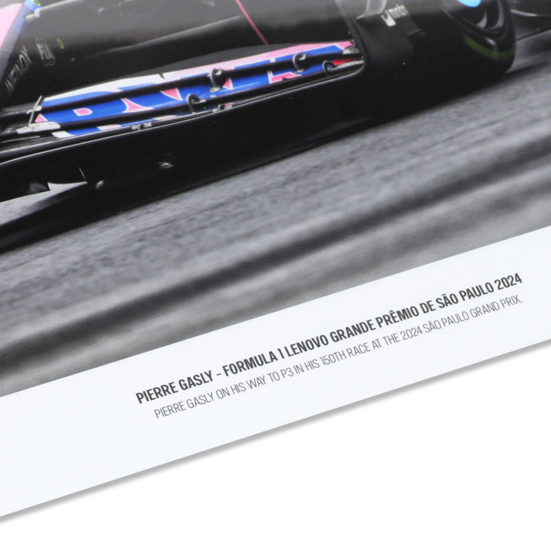 Pierre Gasly 2024 Signed Alpine Print - Brazilian GP