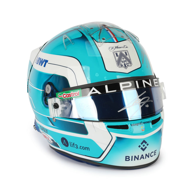 LOT 659 - Pierre Gasly 2024 Signed Alpine F1 Team Race Used Helmet - Azerbaijan GP