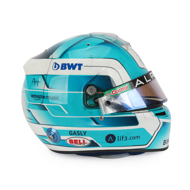 LOT 024 - Pierre Gasly Signed 2024 BWT Alpine F1 Team Race Used Helmet - Abu Dhabi GP