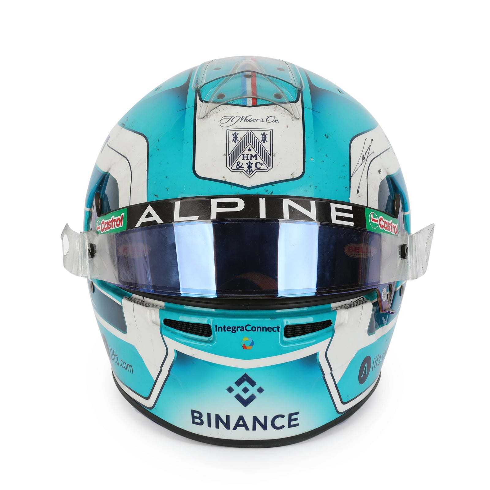 LOT 024 - Pierre Gasly Signed 2024 BWT Alpine F1 Team Race Used Helmet - Abu Dhabi GP