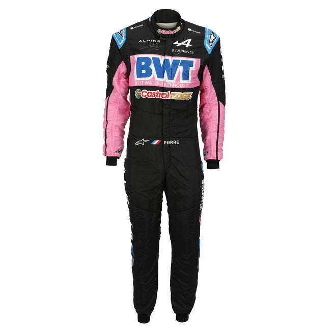 LOT 528 - Pierre Gasly Signed 2024 Grand Prix Used BWT Alpine F1 Team Race Suit - Las Vegas GP