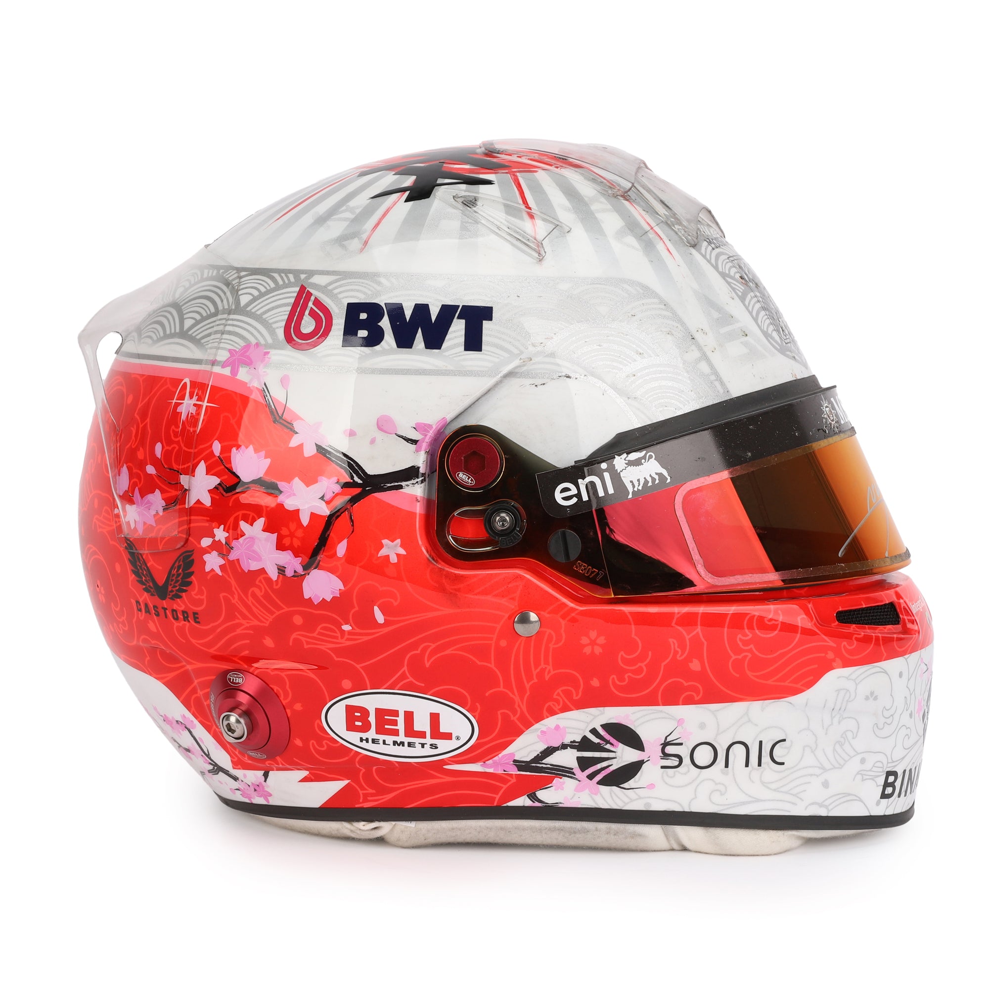 Pierre Gasly Signed 2024 BWT Alpine F1 Team Race Used Helmet