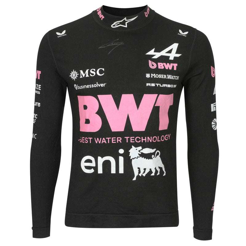 BWT Alpine F1 Team signed race-used Nomex Pierre Gasly 2026 Australian Grand Prix race suit memorabilia
