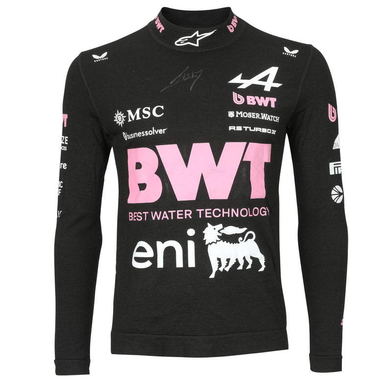 BWT Alpine F1 Team signed race-used Nomex Pierre Gasly 2026 Chinese Grand Prix race suit memorabilia