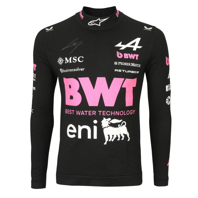 BWT Alpine F1 Team signed Nomex Pierre Gasly 2026 pre-season testing worn race suit motorsport memorabilia