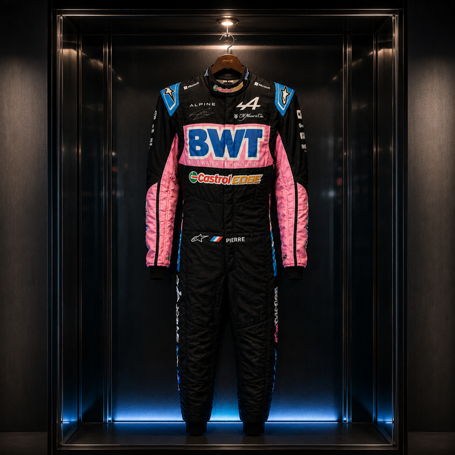 Auction LOT 118 - Pierre Gasly Signed 2024 BWT Alpine Formula One™ Team GP-Used Race Suit - US GP