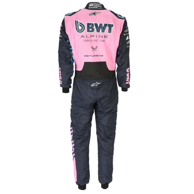 The Miami Auction LOT 009 - Pierre Gasly Signed 2025 race Used BWT Alpine Formula one Team Suit - Austin GP