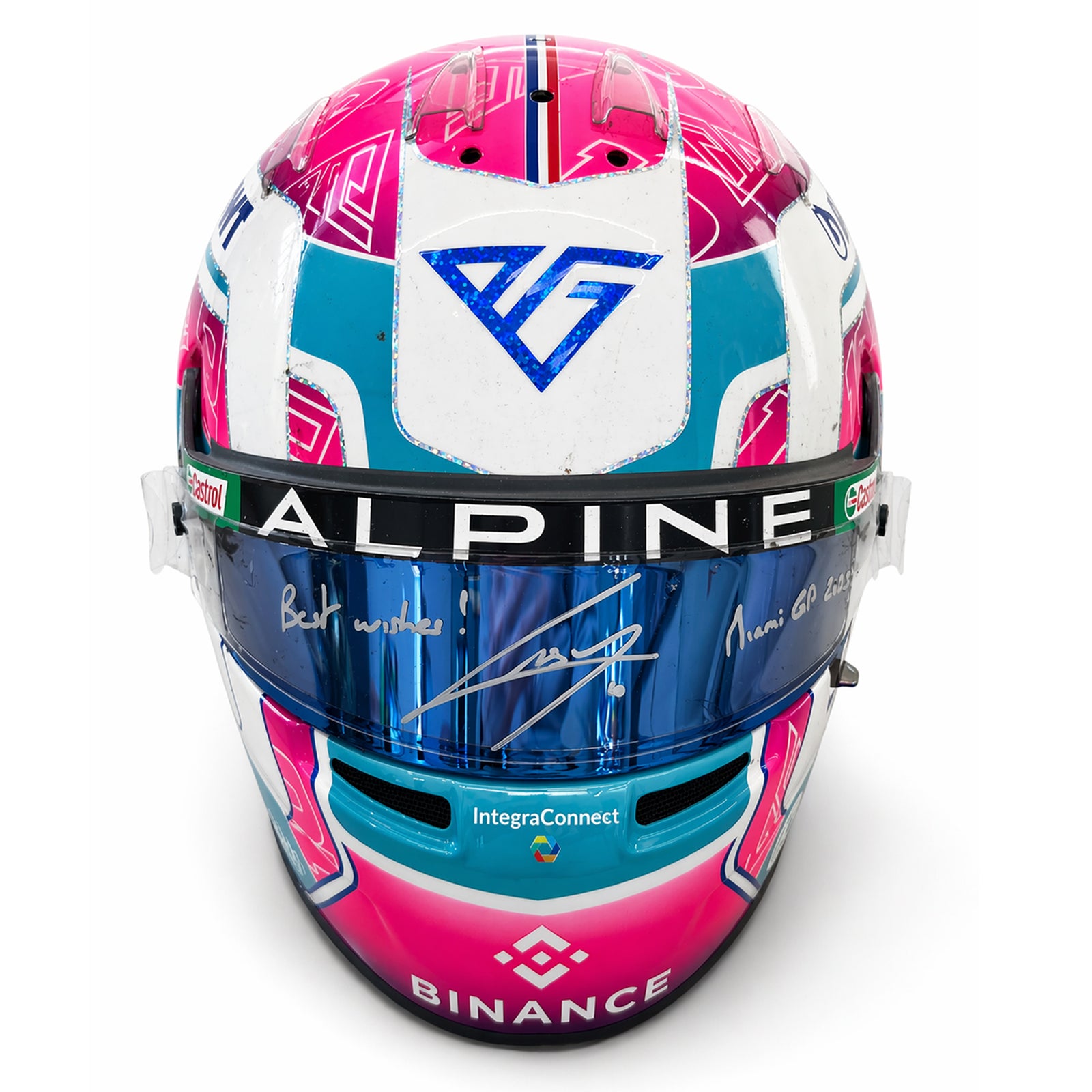 The Silverstone Auction LOT 007 - Pierre Gasly 2023 BWT Alpine Formula One™ Team Helmet - Miami GP Used Signed