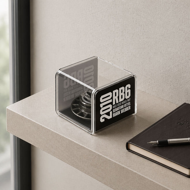 Red Bull Racing 2010 RB6 Grand Prix Used Wheel Nut in Display Case