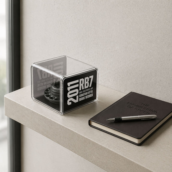 Red Bull Racing 2011 RB7 Grand Prix Used Wheel Nut in Display Case