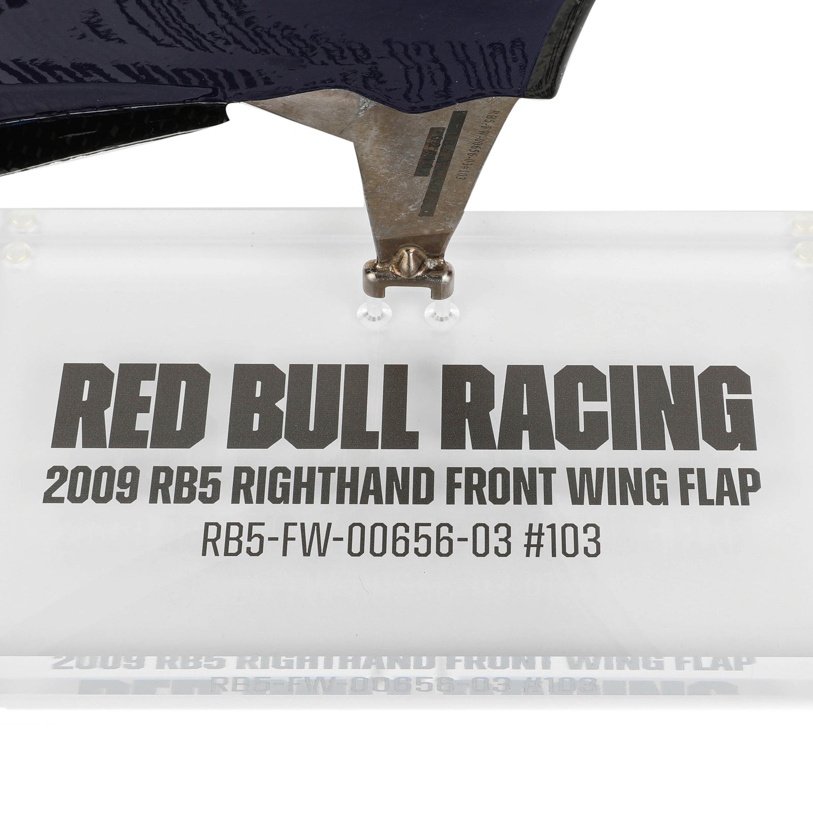 Auction LOT 051 - Red Bull 2009 RB5 Used Front Wing Flap on Display RH