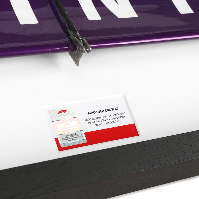 2014 Infiniti Red Bull Racing Grand Prix-used DRS flap, authentic Formula 1 race-used bodywork and premium motorsport memorabilia