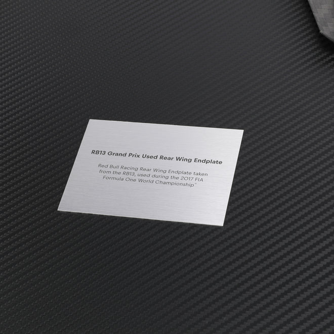 Red Bull Racing 2017 Grand Prix Used Right-hand ‘ESSO Blue’ Rear Wing Endplate