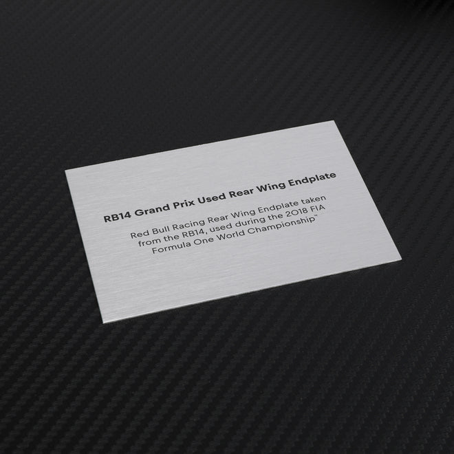 Red Bull Racing 2018 Grand Prix Used Right-hand ‘ESSO Red’ Rear Wing Endplate