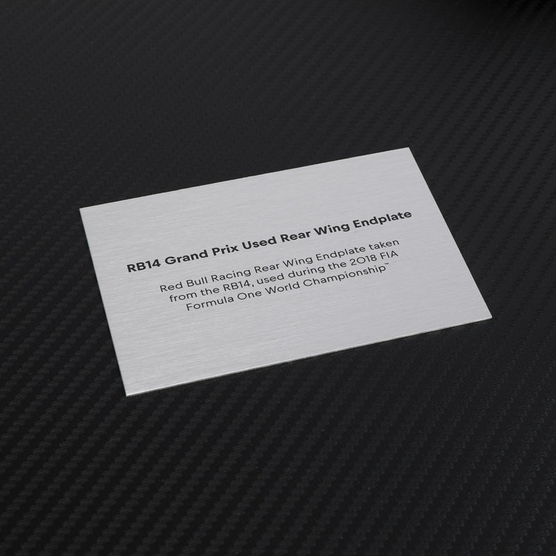 Red Bull Racing 2018 Grand Prix Used Right-hand ‘ESSO Red’ Rear Wing Endplate