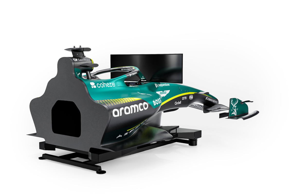 Aston Martin Formula 1 Team simulator 2026 advanced racing simulator cockpit premium display setup