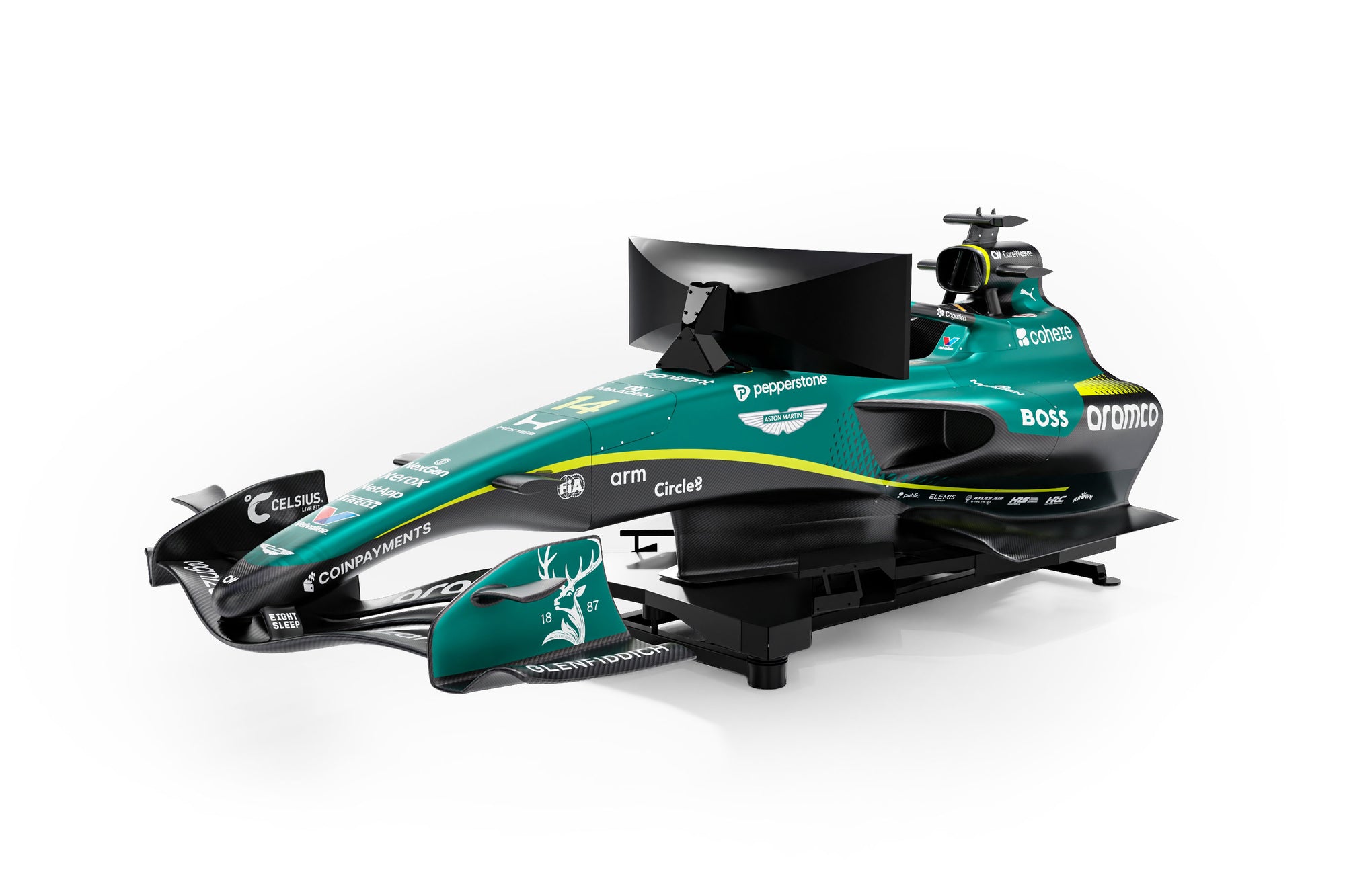 Aston Martin Aramco F1 Team simulator 2026 high-end racing cockpit immersive motorsport simulator