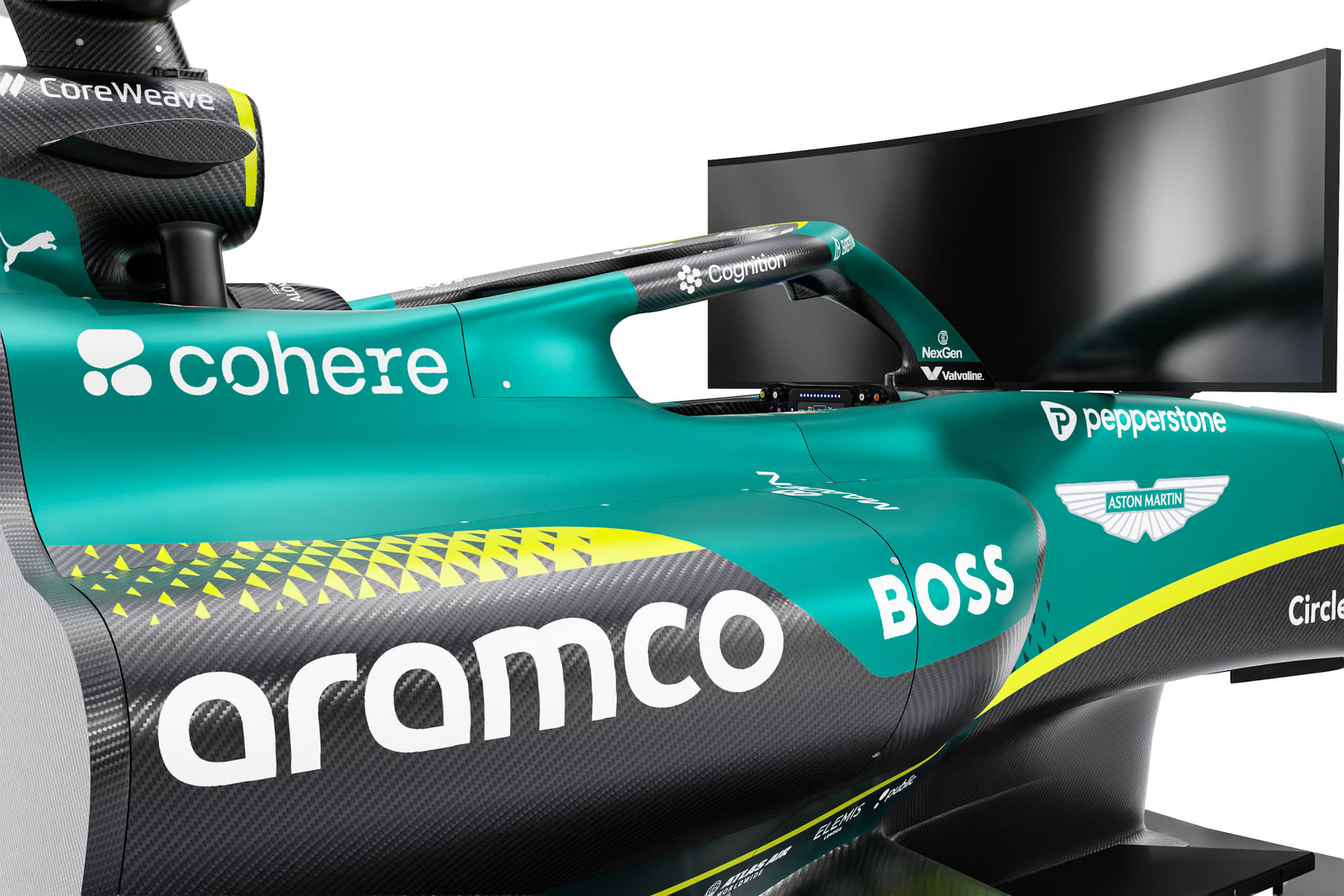 Aston Martin F1 Team simulator 2026 professional racing cockpit realistic driving experience setup