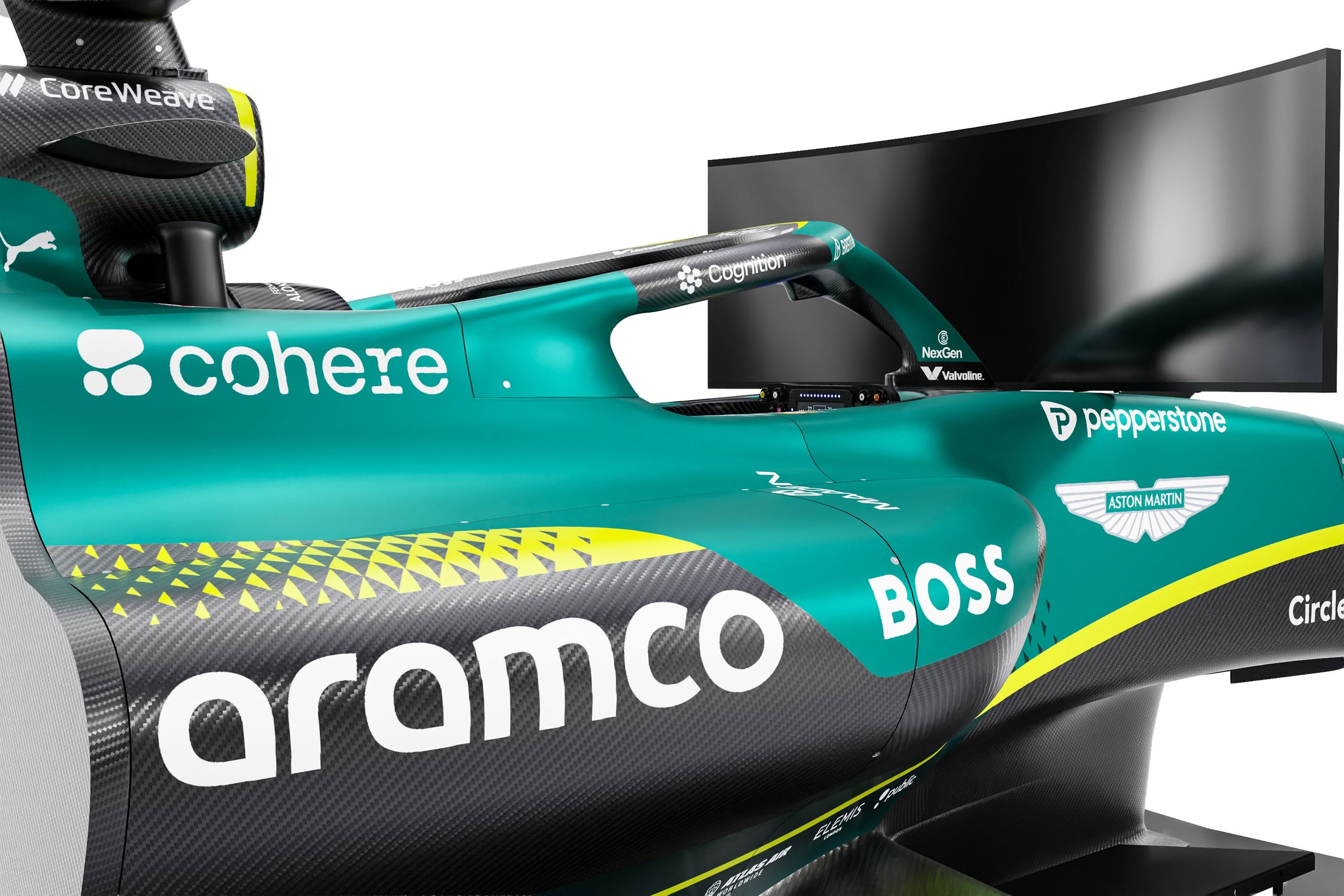 Aston Martin F1 Team simulator 2026 professional racing cockpit realistic driving experience setup
