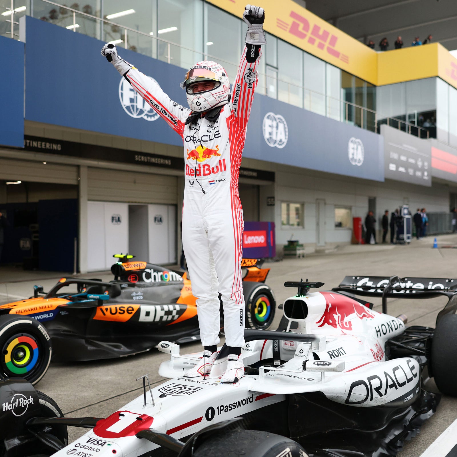 LOT 002 - Max Verstappen 2025 Oracle Red Bull Race Suit - Japanese GP