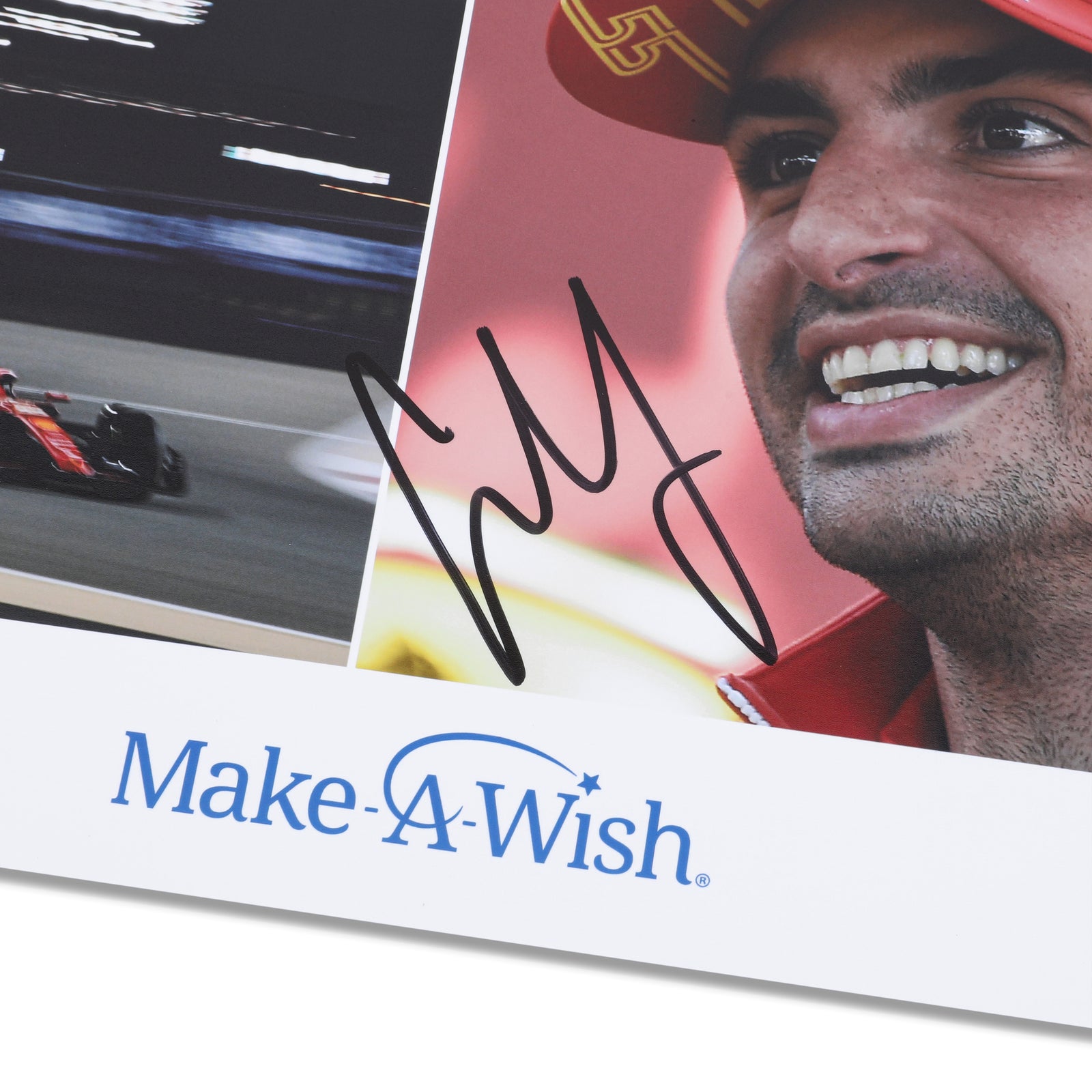 LOT 606 - Carlos Sainz 2024 Ferrari Signed Poster - Make A Wish