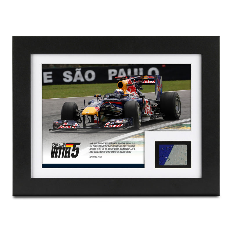 Limited Edition Sebastian Vettel 2010 Red Bull Racing 'Original Red Bull' Bodywork & Photo