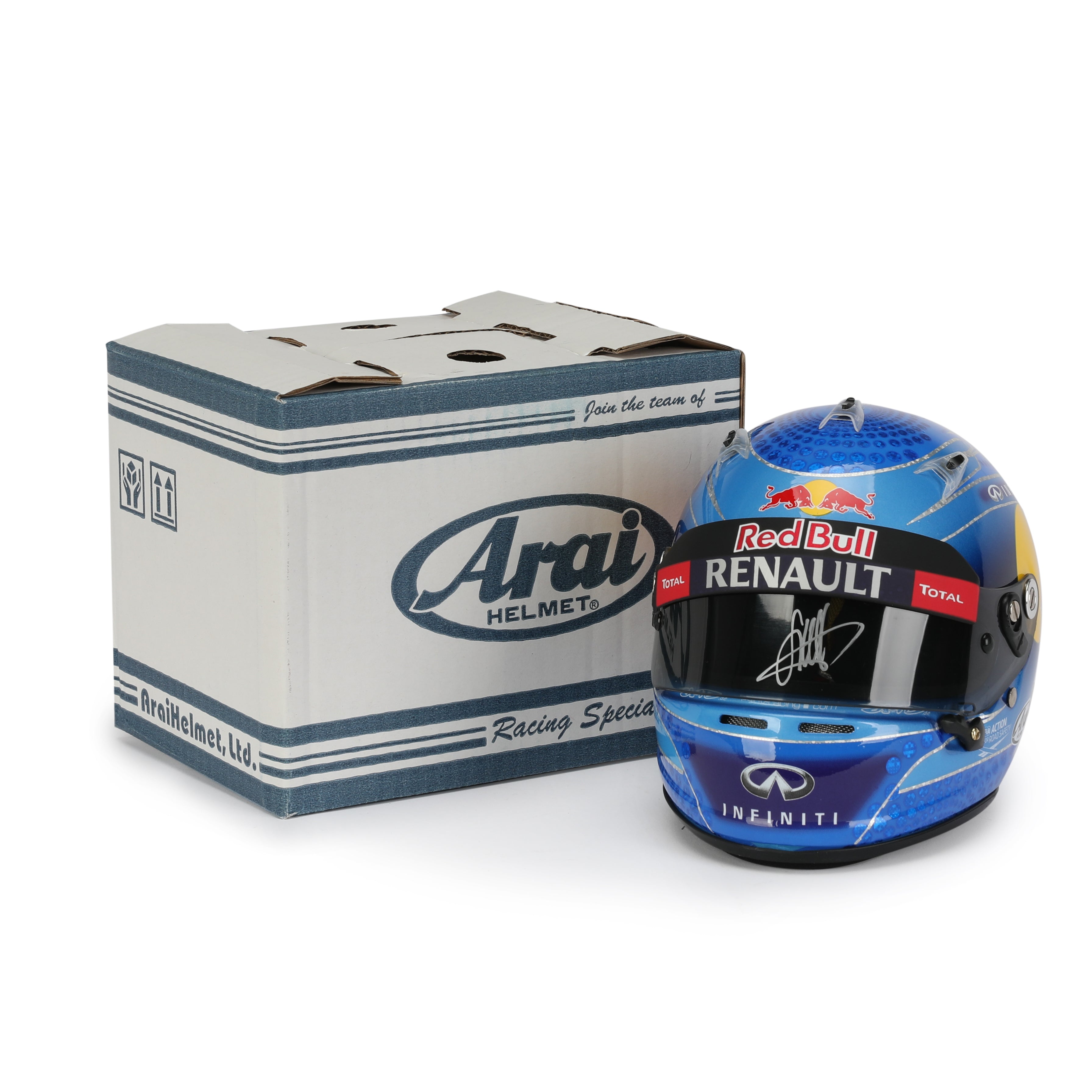 Sebastian Vettel Signed 2013 Red Bull Racing 1:2 Scale Helmet