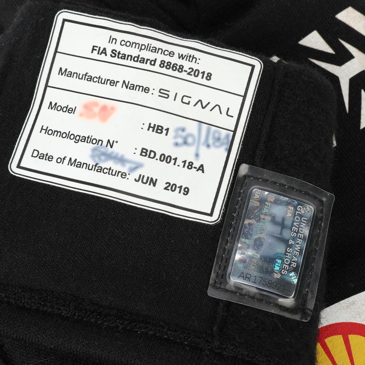 The Austin Auction LOT 046 - Sebastian Vettel 2019 Ferrari F1 Race Used Gloves