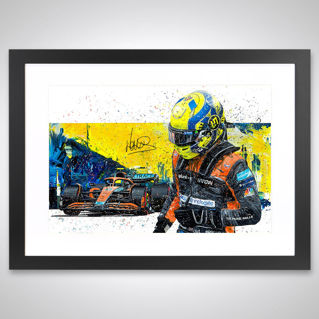 Lap Legends Collezione All Drivers Helmet 2025 con cornice regalo con firma digitale riprodotta