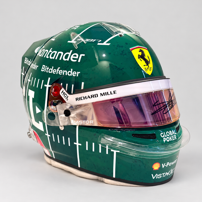 The Austin Auction LOT 029 - Charles Leclerc Signed 2023 Scuderia Ferrari Race Spare Helmet – United States GP