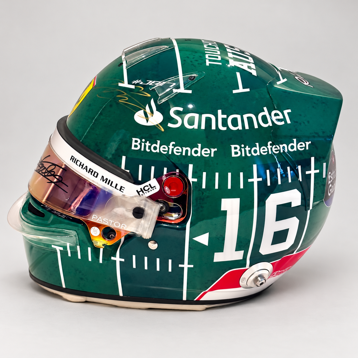 The Austin Auction LOT 026 - Charles Leclerc Signed 2023 Scuderia Ferrari Race Spare Helmet – United States GP