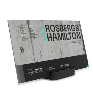 Mercedes-AMG F1 Team 2014 Desktop Skid Plank authentic Formula 1 motorsport collectible display piece