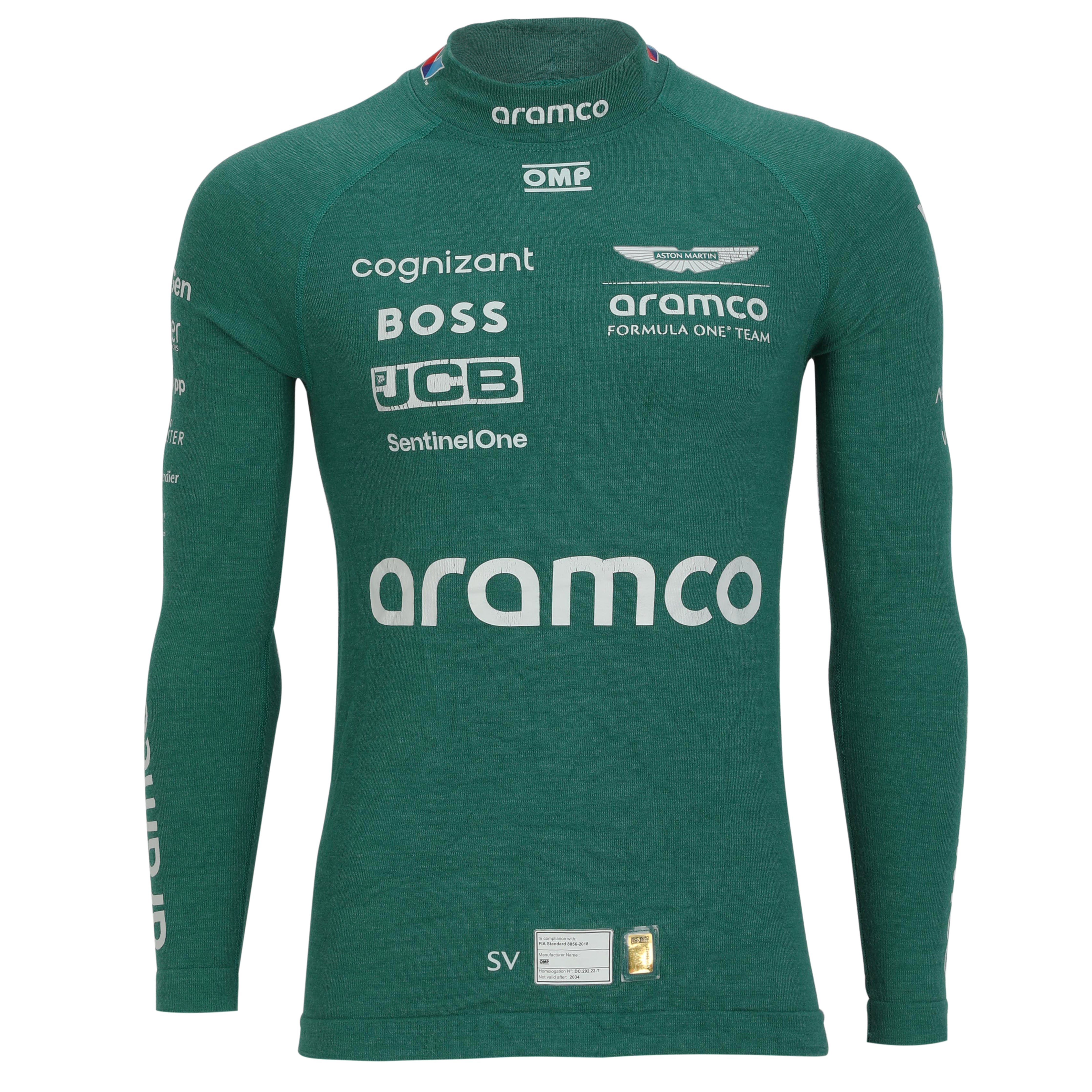 Stoffel Vandoorne 2024 Season used Aston Martin Aramco ® Team Nomex