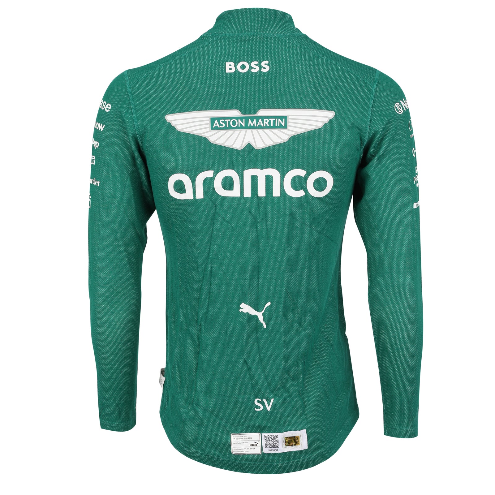 LOT 680 - Stoffel Vandoorne Unsigned 2025 Aston Martin Aramco Formula One Team Nomex