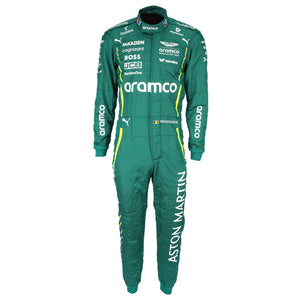 Stoffel Vandoorne 2025 Aston Martin F1 Team race suit, authentic Formula 1 race-worn memorabilia and premium collector display