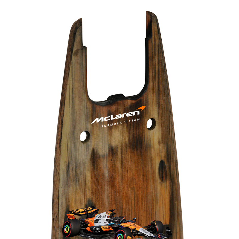 Oscar Piastri 2025 McLaren F1 Team Practice Used Front Skid Plank Wall Art - US GP