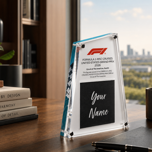 2026 United States Grand Prix personalised F1® flag, custom Formula 1 memorabilia for collectors and motorsport enthusiasts