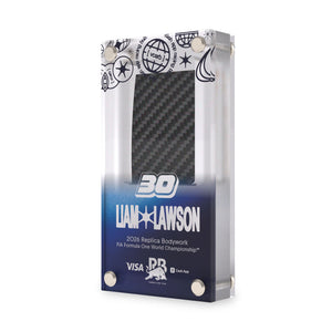 Liam Lawson 2026 Visa Cash App Racing Bulls replica bodywork in acrylic, Formula 1-inspired collector display and premium motorsport memorabilia