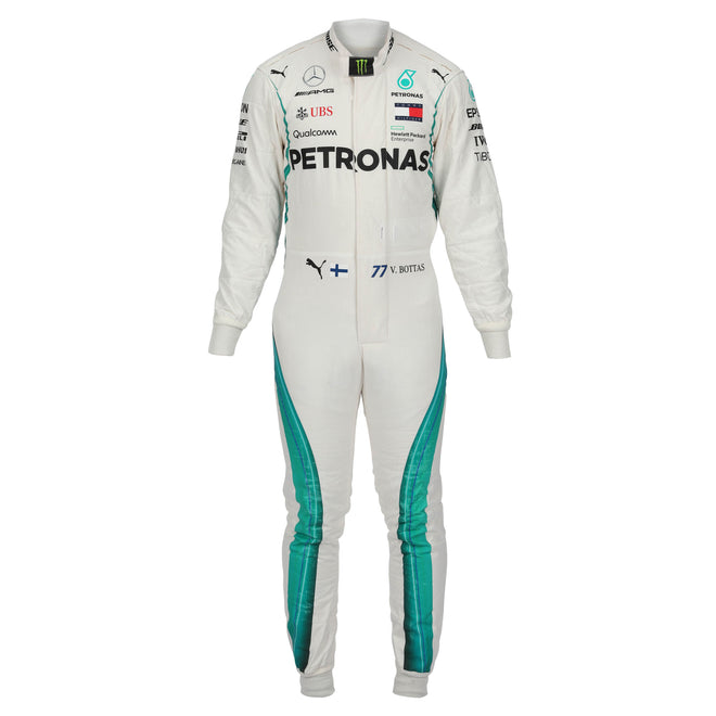 Valtteri Bottas 2018 Race Weekend Used Mercedes-AMG Petronas F1 Team Race Suit - Abu Dhabi