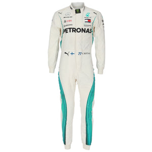 Mercedes AMG Petronas F1 Team season used race suit Valtteri Bottas 2018 motorsport memorabilia