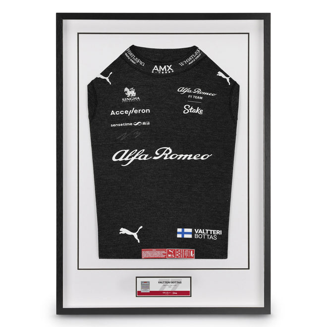 LOT 075 - Valtteri Bottas 2023 Season Signed Alfa Romeo F1 Team Stake Race Spec Nomex Top