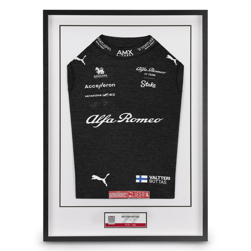 LOT 075 - Valtteri Bottas 2023 Season Signed Alfa Romeo F1 Team Stake Race Spec Nomex Top