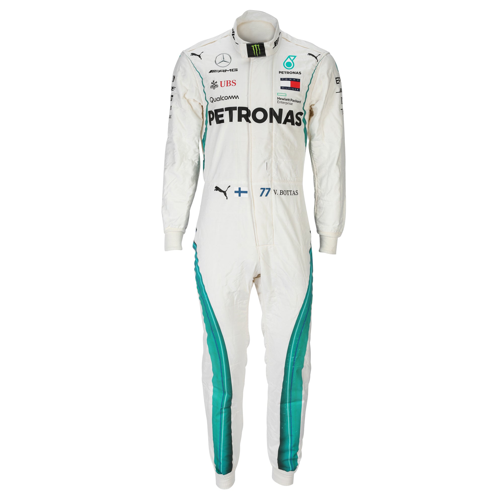 Valtteri Bottas 2018 Mercedes AMG Petronas Grand Prix Used Race Suit – Singapore GP
