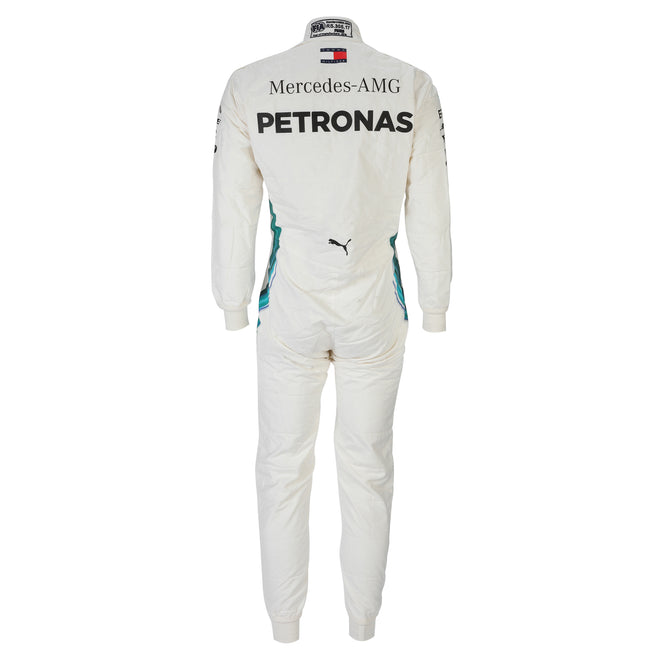Season Launch LOT 157 - Valtteri Bottas 2018 Mercedes-AMG Petronas Formula One Team Race Suit – Singapore Grand Prix, Race Used