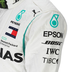 Authentic Valtteri Bottas 2018 Mercedes-AMG Petronas race suit worn at the Singapore Grand Prix, premium Formula 1 memorabilia for collector display