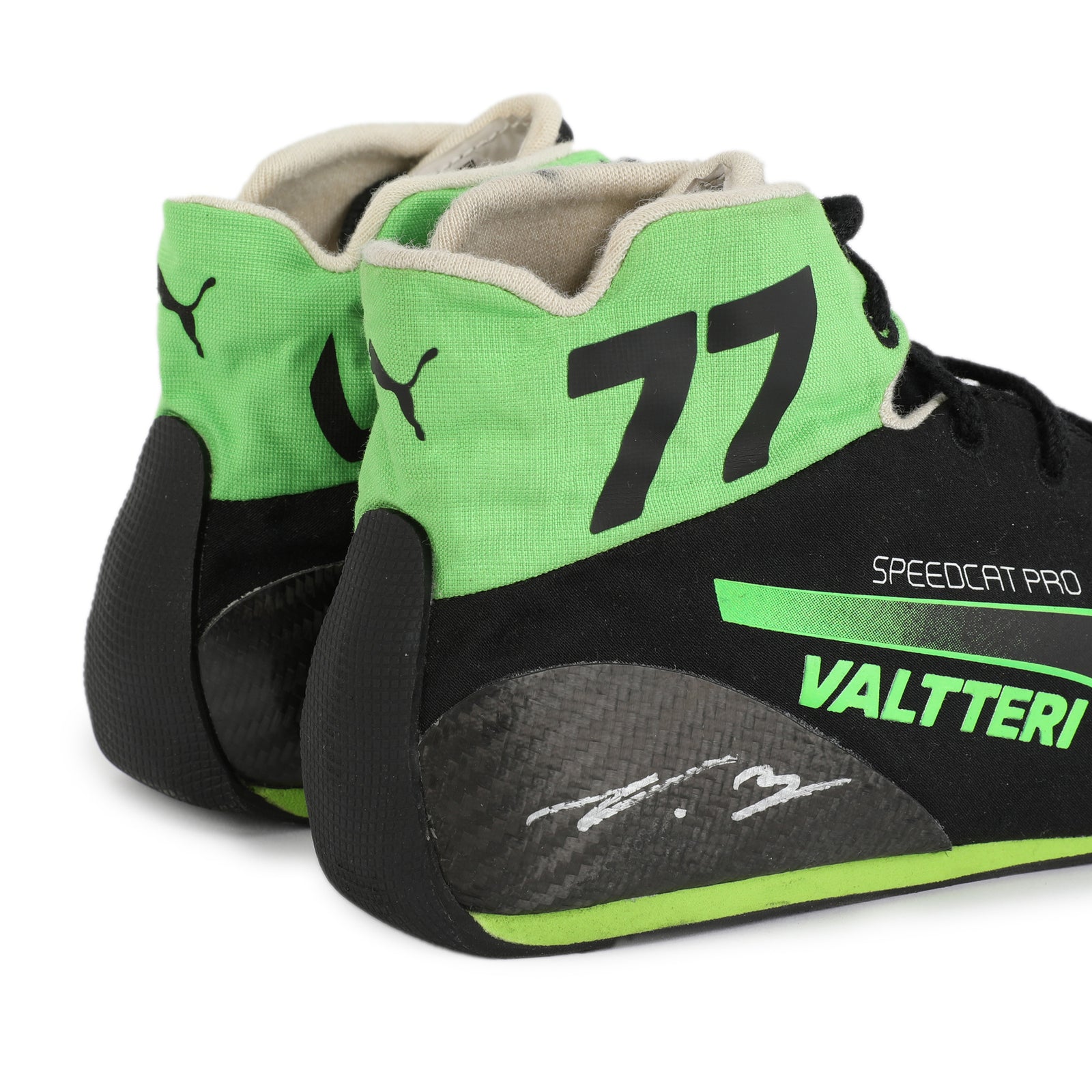 LOT 092 - Valtteri Bottas Signed Race Used Boots – 2024 Season Used