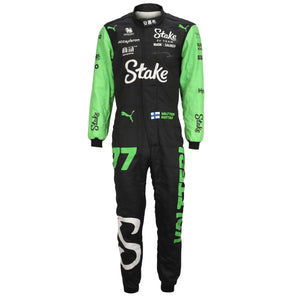 LOT 429 - Valtteri Bottas Signed 2024 Stake F1 Team Kick Sauber Grand Prix Used Race Suit - Brazilian GP