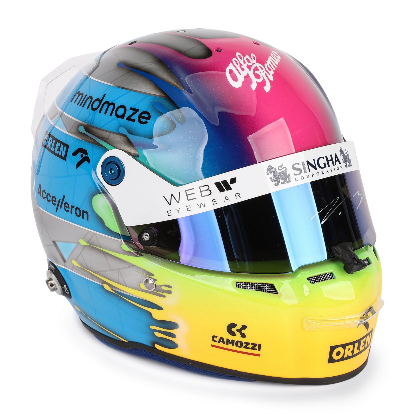Valtteri Bottas 2022 Signed Official Replica Helmet – Miami Edition