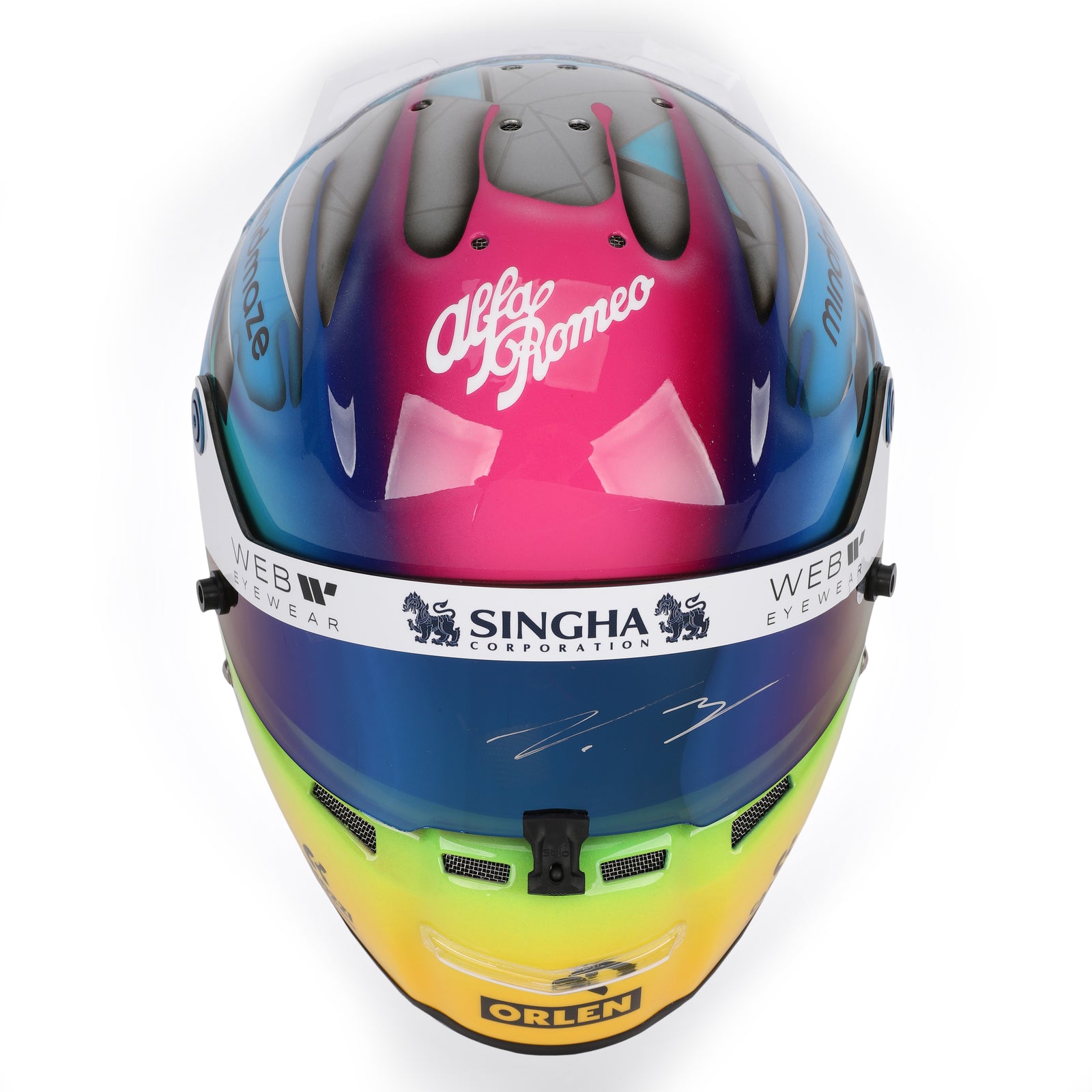 Valtteri Bottas 2022 Signed Official Replica Helmet – Miami Edition
