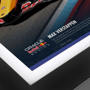 Limited Edition Max Verstappen 2026 Red Bull Racing replica bodywork and photo from the Canadian Grand Prix, premium Formula 1 collector piece